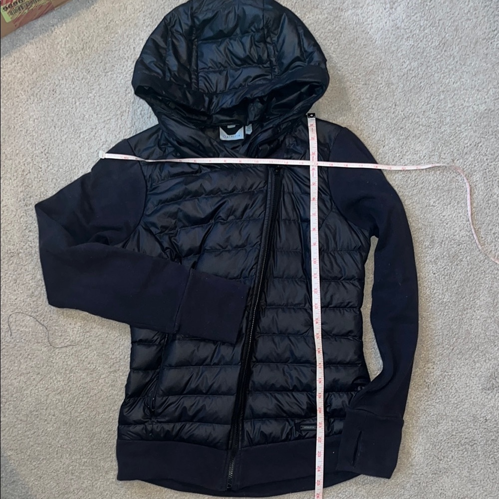 Athleta women’s black quilted fleece jacket XS